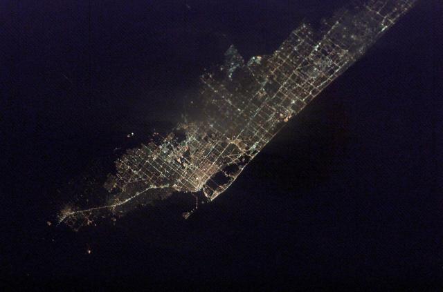 Miami, Florida, seen at night from the ISS