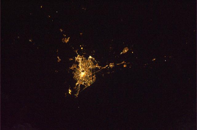 Christchurch, South Island, New Zealand seen from the ISS