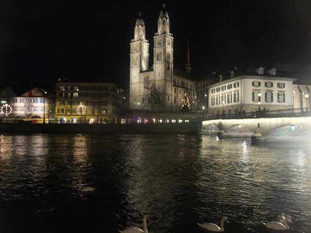 Grossmünster and Münsterbrücke, Zurich, Switzerland