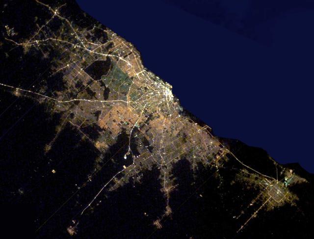 Detailed Night Map of Buenos Aires