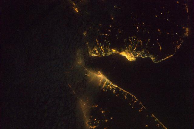 Reggio di Calabria, Messina, Italy seen from the ISS