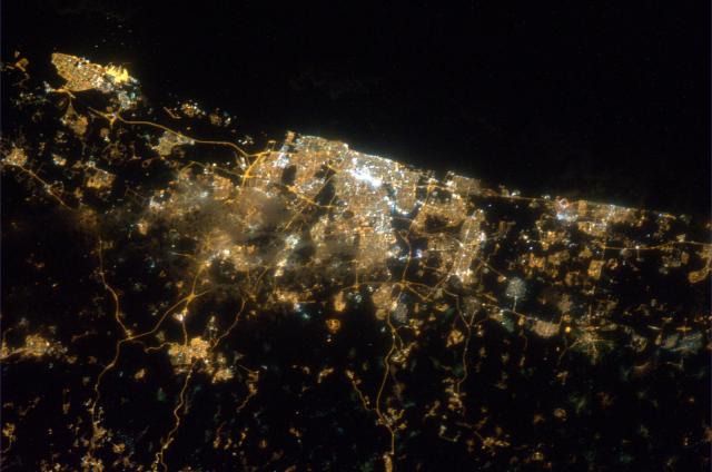 Tel Aviv, Israel seen from the ISS