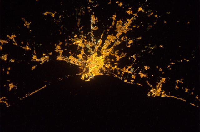 Valencia, Spain seen from the ISS